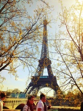 Eiffel tower france summer time